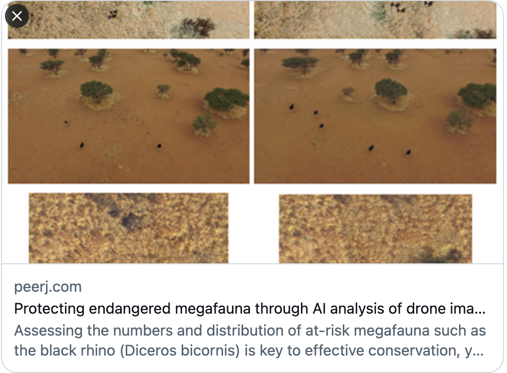 WildTrack drone paper in the top 5 most viewed on PeerJ for 2022